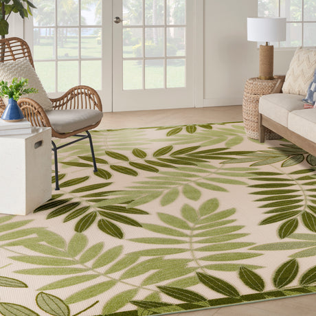 Nourison Aloha Alh18 Ivory Green Area Rug