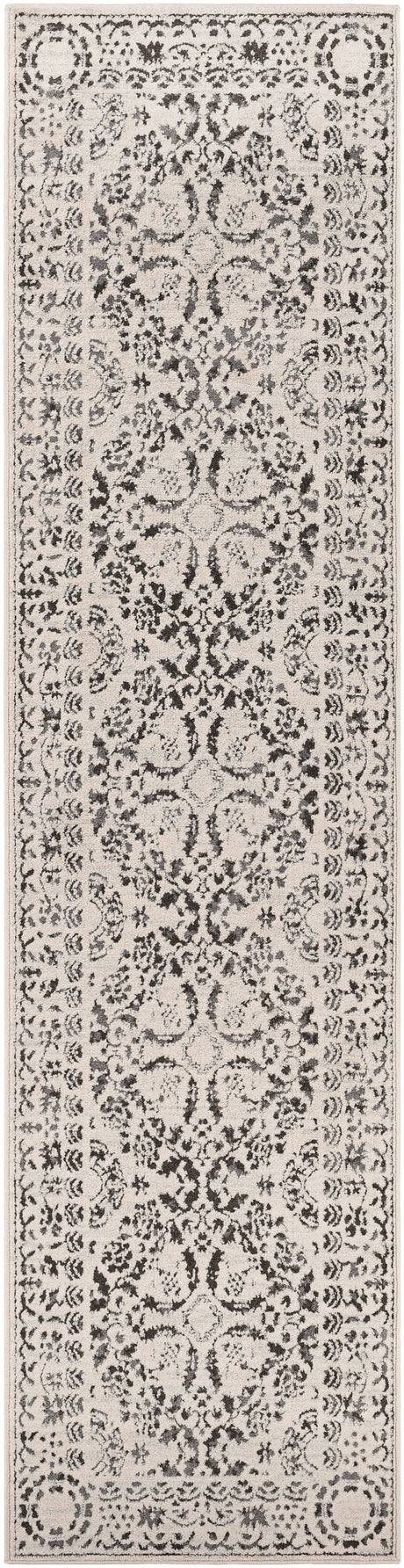 Surya Bahar Bhr-2318 Medium Gray, Charcoal, Beige, Taupe Rugs.