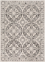 Surya Bahar Bhr-2318 Medium Gray, Charcoal, Beige, Taupe Rugs.