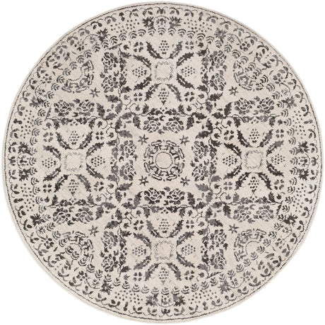 Surya Bahar Bhr-2318 Medium Gray, Charcoal, Beige, Taupe Rugs.