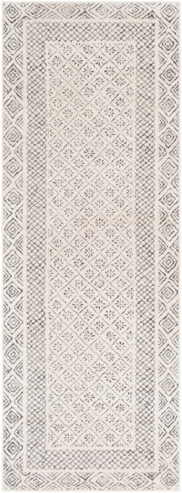 Surya Bahar Bhr-2321 Light Beige, Charcoal Rug.