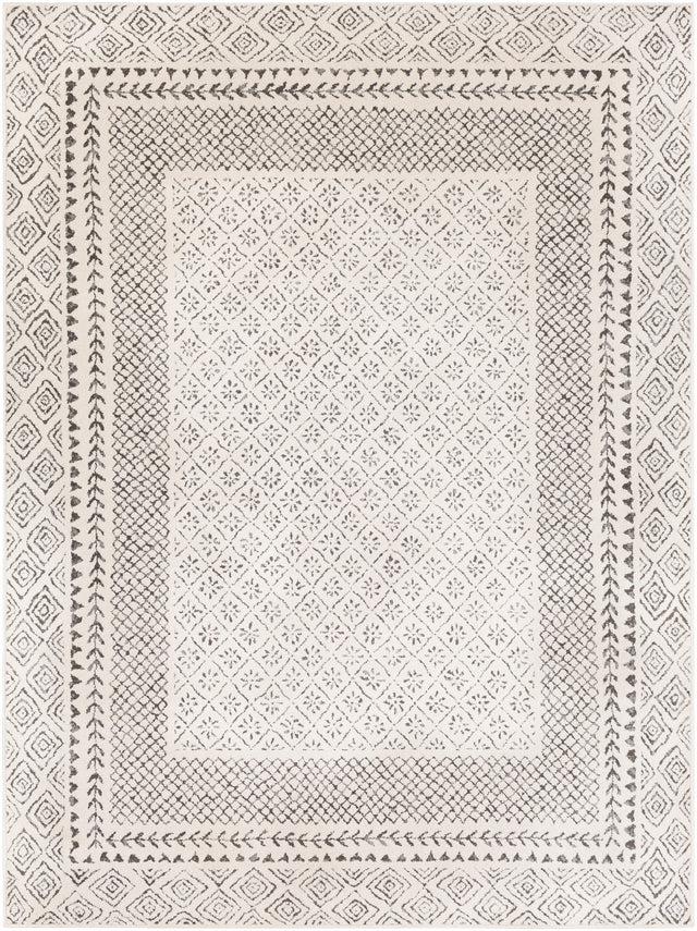 Surya Bahar Bhr-2321 Light Beige, Charcoal Rug.