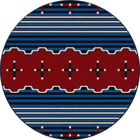 American Dakota Big Chief 2 Blue Rug