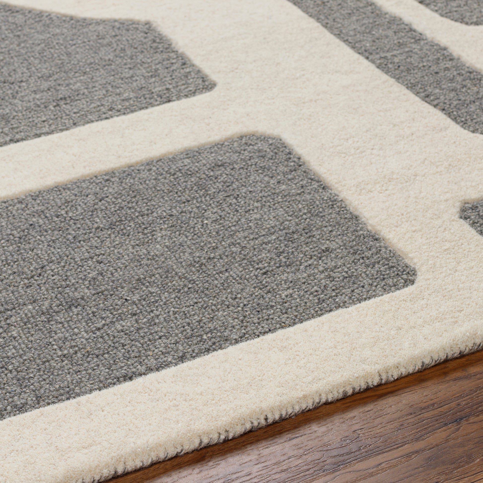 Surya Brook Bko-2300 Beige, Charcoal Area Rug