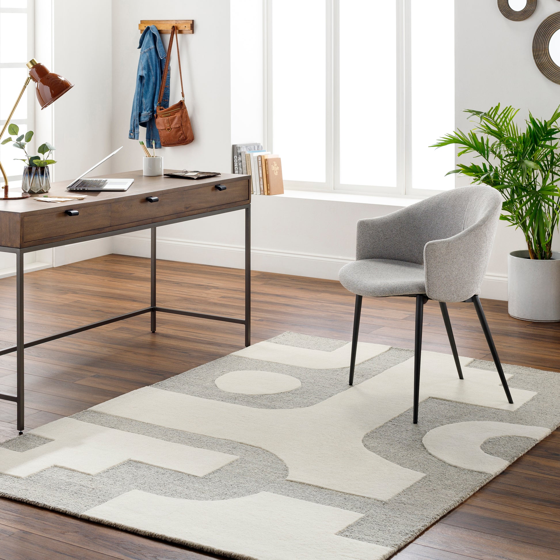 Surya Brook Bko-2301 Beige, Charcoal Area Rug