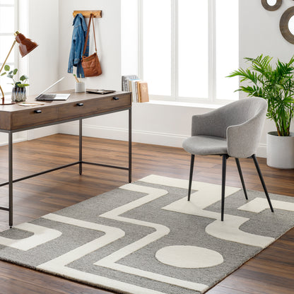 Surya Brook Bko-2302 Beige, Charcoal Area Rug