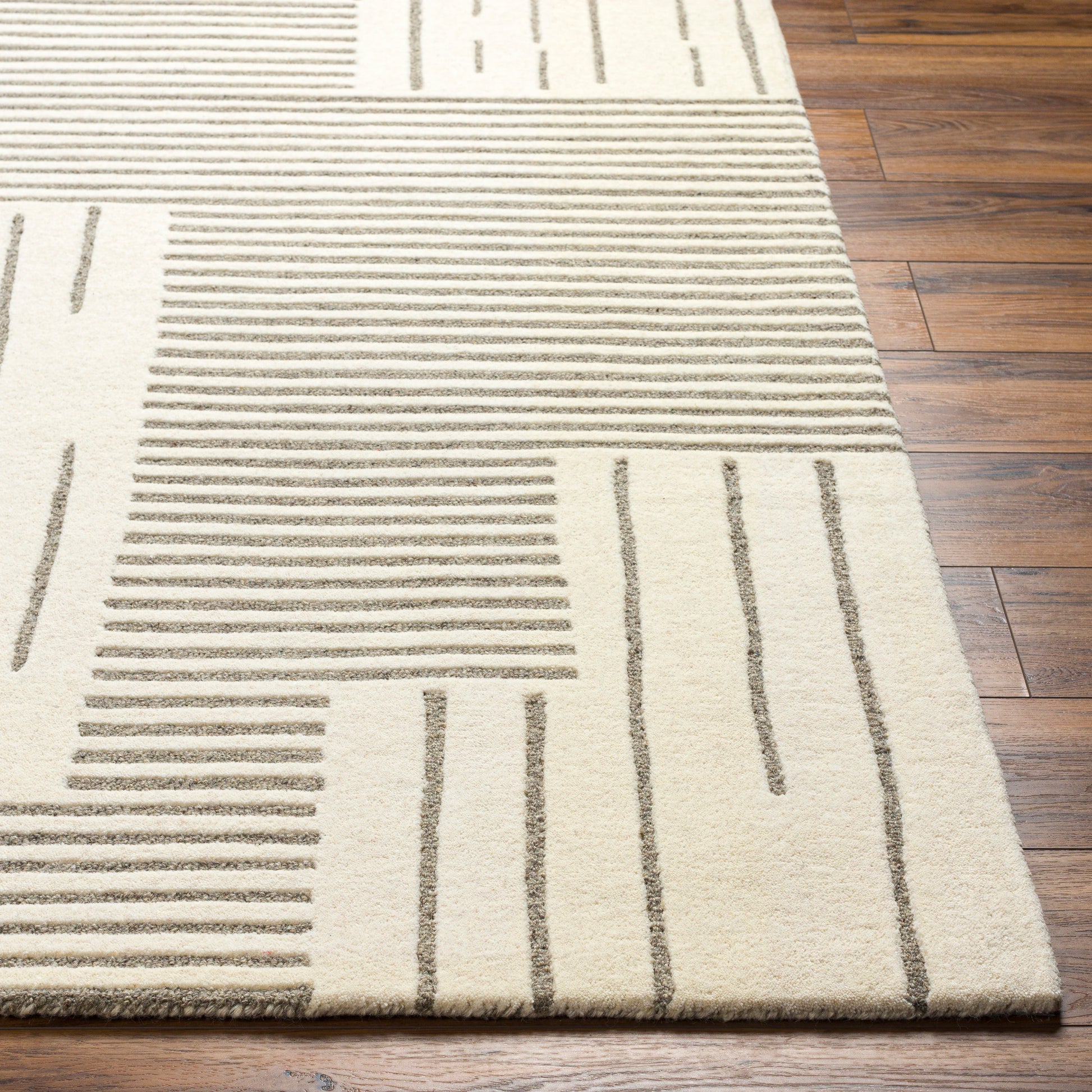 Surya Brook Bko-2311 Charcoal, Beige Area Rug