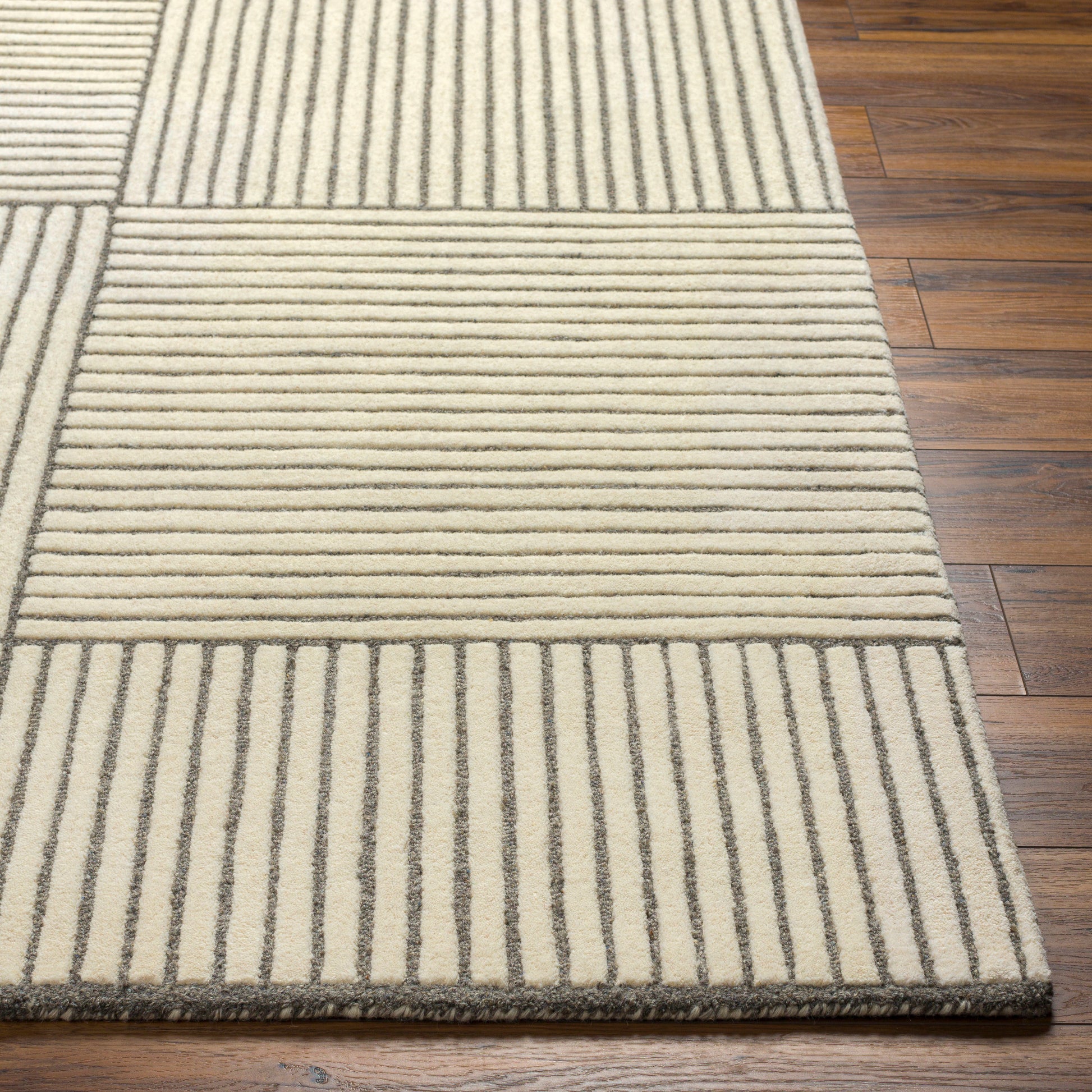 Surya Brook Bko-2312 Charcoal, Beige Area Rug