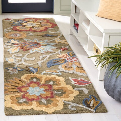 Safavieh Blossom Blm404Y Green/Red Rug