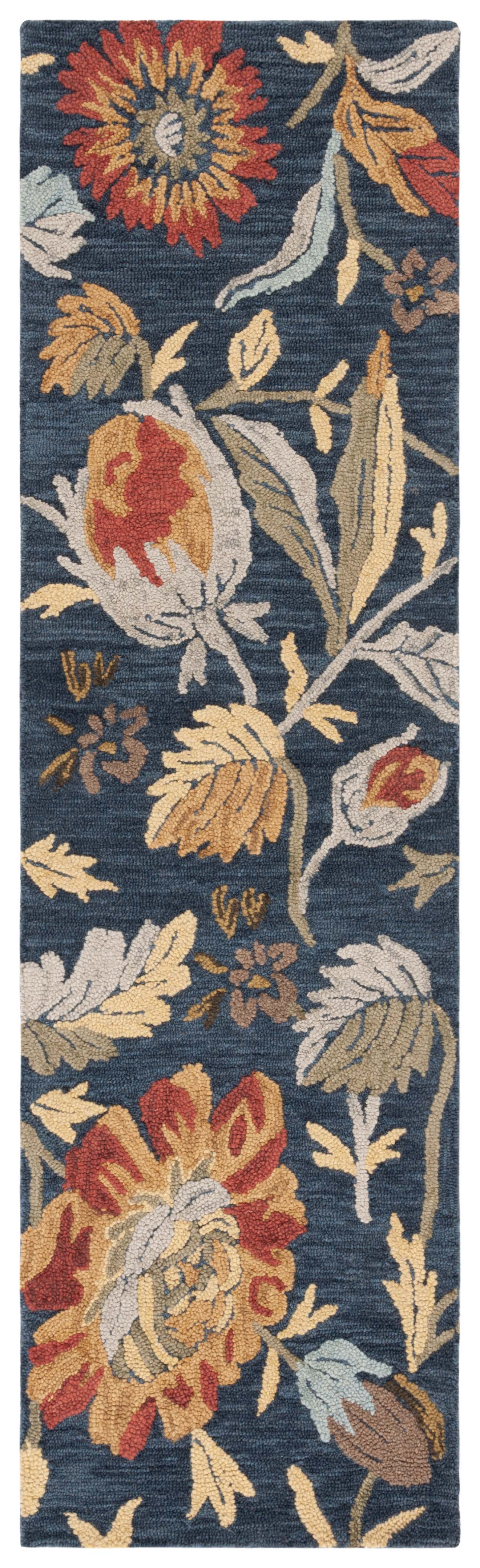 Safavieh Blossom Blm405N Navy/Red Area Rug