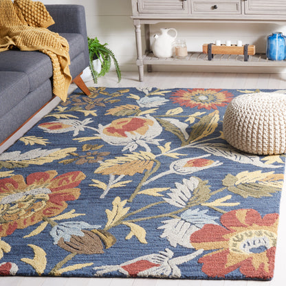 Safavieh Blossom Blm405N Navy/Red Area Rug