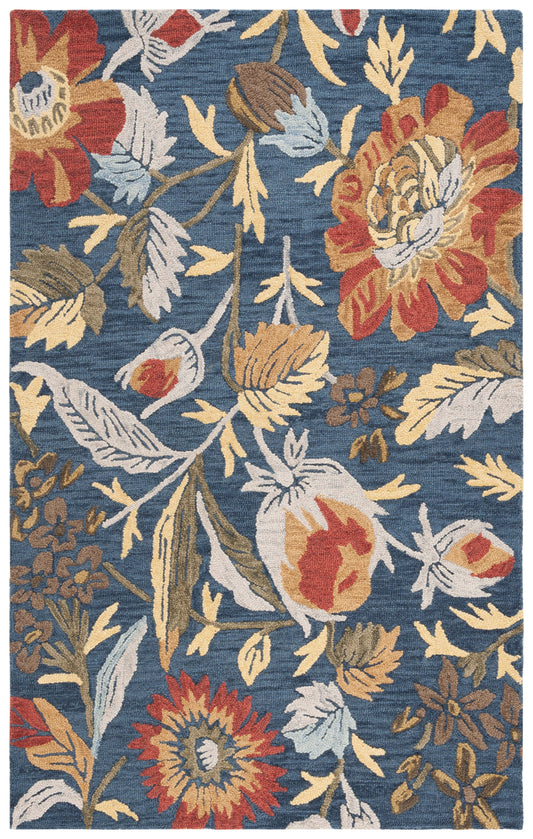 Safavieh Blossom Blm405N Navy/Red Area Rug