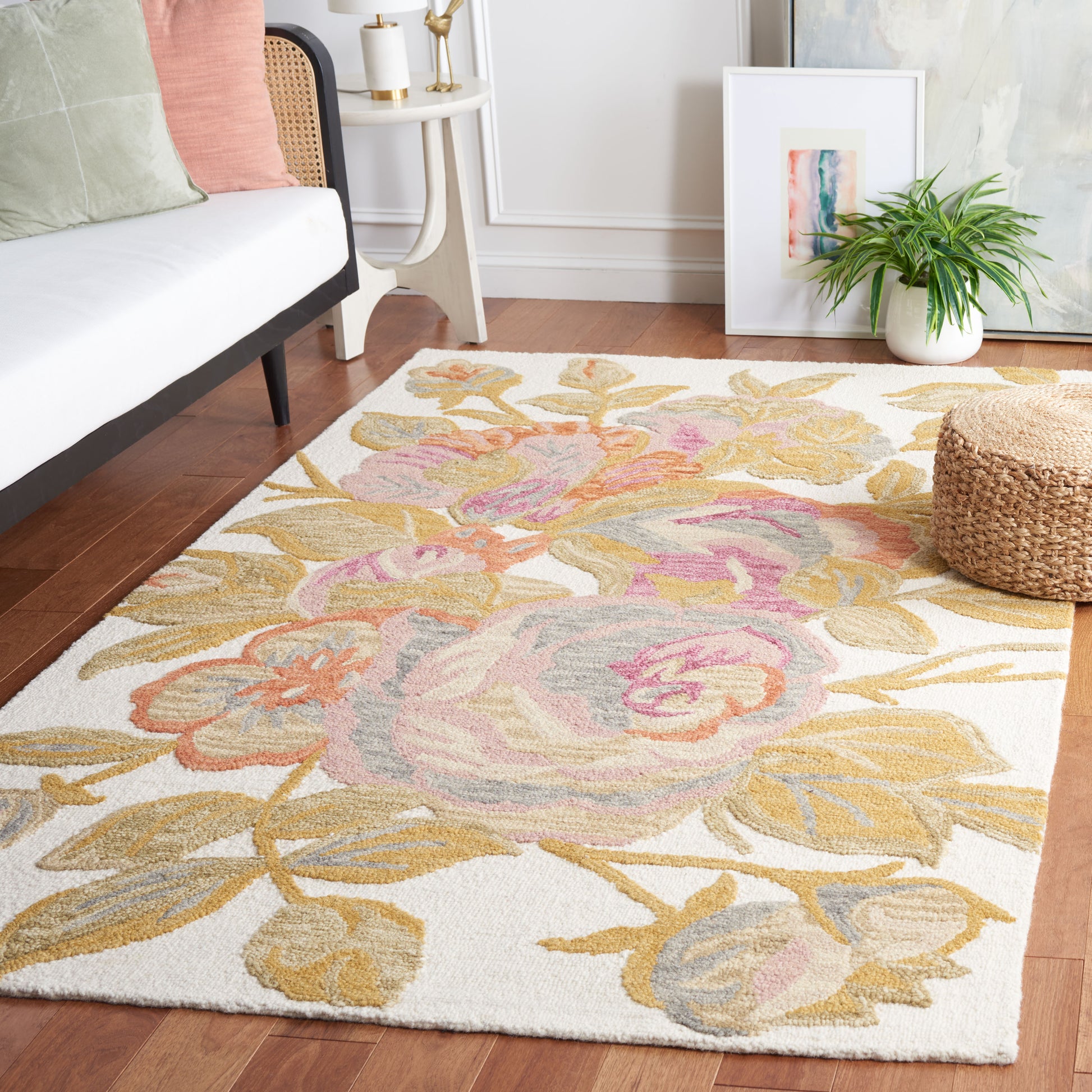 Safavieh Blossom Blm406A Ivory/Green Area Rug