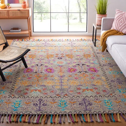 Safavieh Blossom Blm453A Grey/Multi Rug