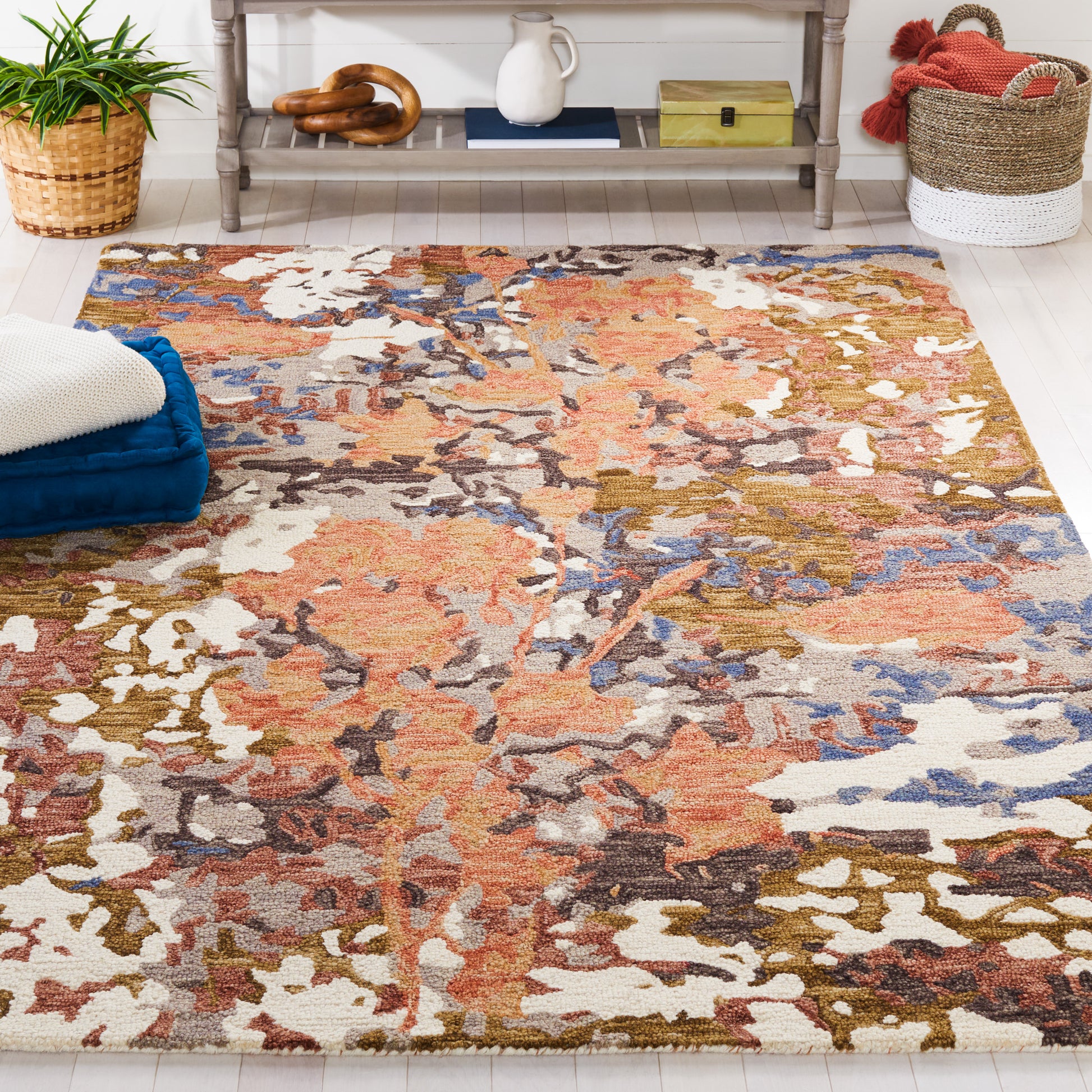 Safavieh Blossom Blm460P Rust/Ivory Area Rug