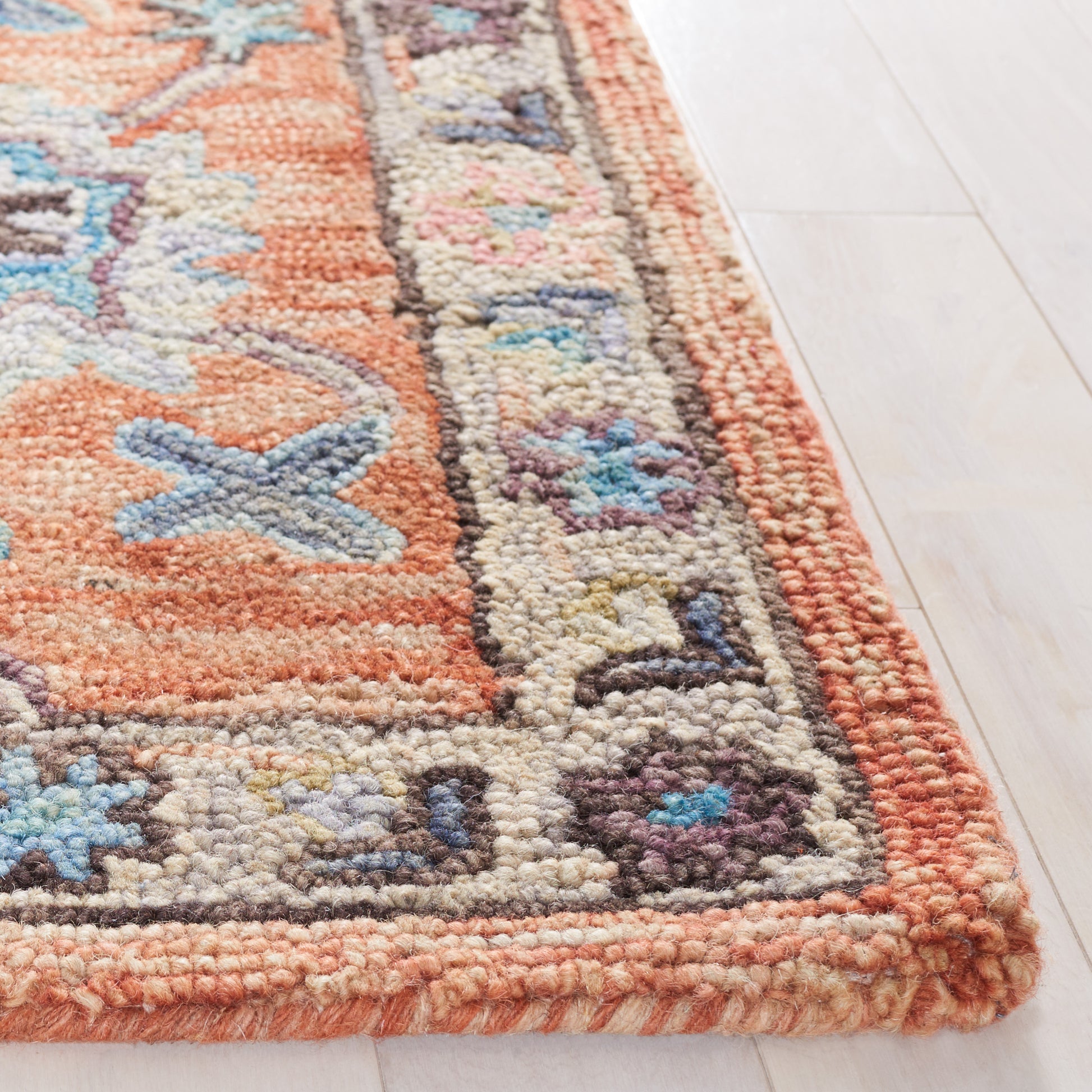 Safavieh Blossom Blm466P Rust/Blue Area Rug