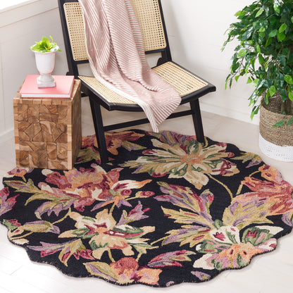 Safavieh Blossom Blm467Z Black/Plum Area Rug