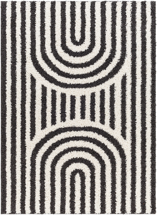 Surya Birmingham Bmm-2304 Ivory, Black Area Rug