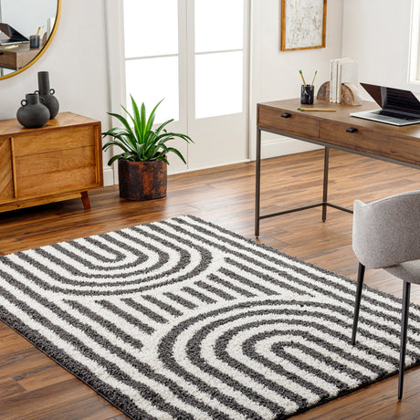 Surya Birmingham Bmm-2304 Ivory, Black Rug.