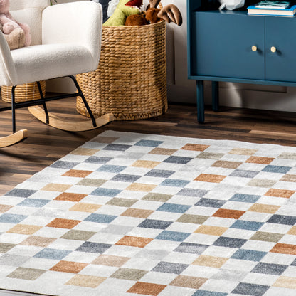 Nuloom Naya Checkered Grhn07A Beige Area Rug