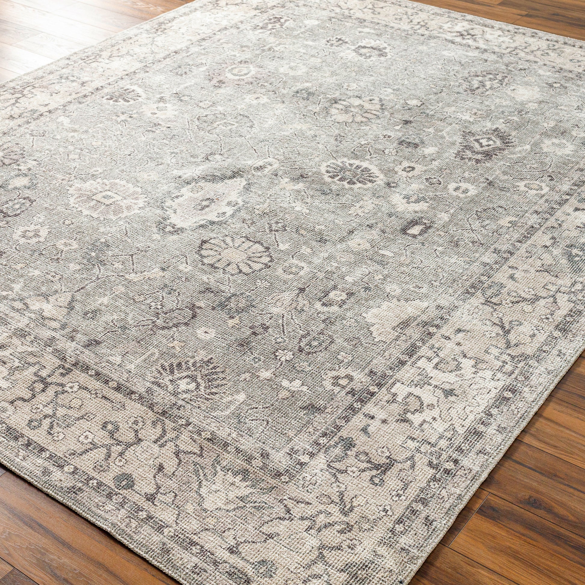 Surya Davina Bocc-2301 Medium Gray, Taupe, Light Gray, Charcoal, White Area Rug