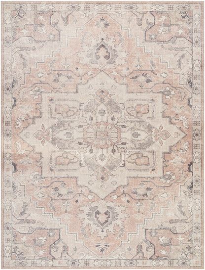 Surya Elle Boec-2300 Tan, Light Beige, Gray, Charcoal, Off-White Area Rug