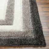 Surya Bologna Bog-2302 Light Silver, Sage, Dark Grey, Metallic - Silver, Lunar Green Rug.