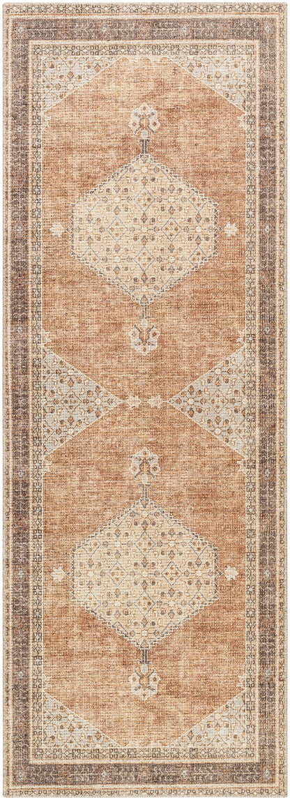 Surya Lila Bolc-2300 Tan, Brown, Medium Gray, Charcoal, Off-White, Black Area Rug