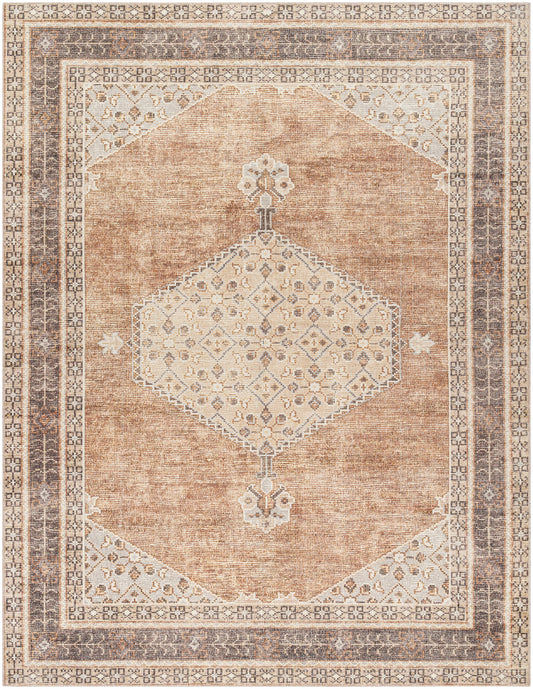 Surya Lila Bolc-2300 Tan, Brown, Medium Gray, Charcoal, Off-White, Black Area Rug