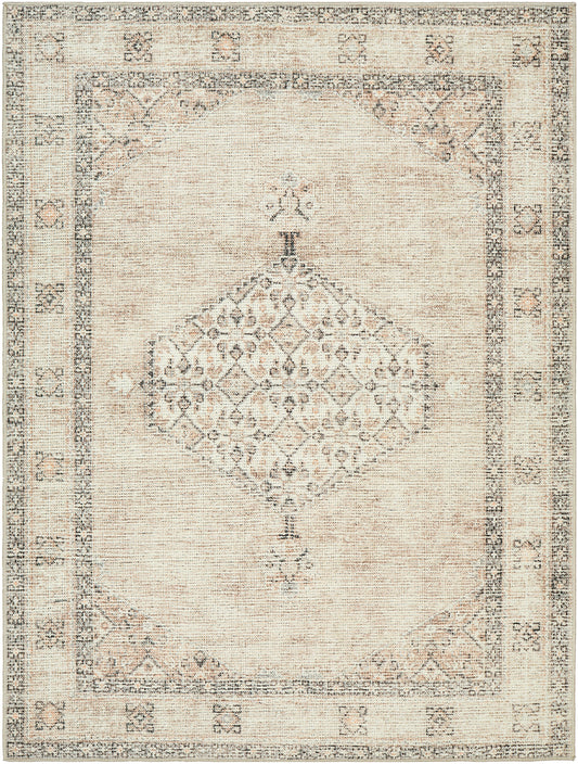 Surya Lila Bolc-2302 Off-White, Medium Brown, Black, Orange, Brown Area Rug