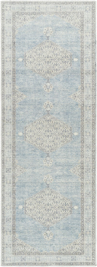 Surya Lila Bolc-2303 Denim, Silver Gray, Seafoam, Medium Gray, Off-White Area Rug