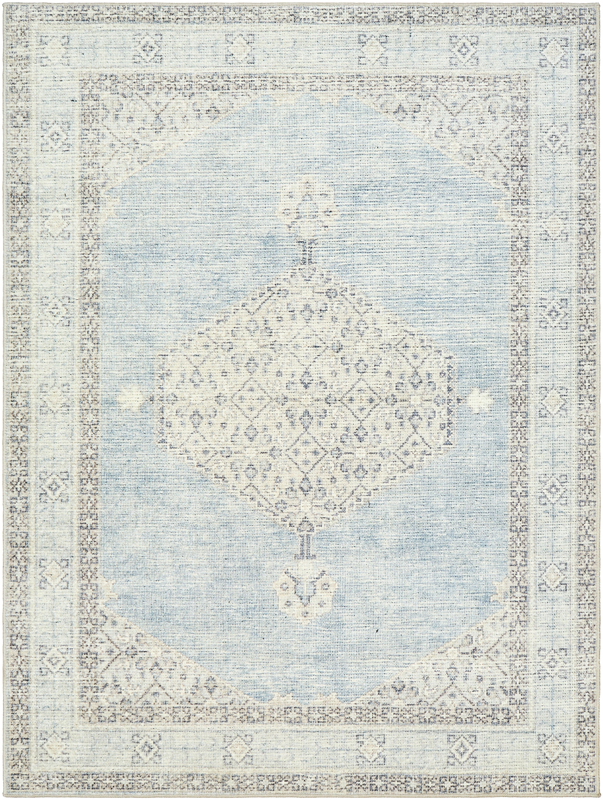 Surya Lila Bolc-2303 Denim, Silver Gray, Seafoam, Medium Gray, Off-White Area Rug