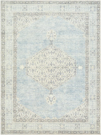 Surya Lila Bolc-2303 Denim, Silver Gray, Seafoam, Medium Gray, Off-White Area Rug