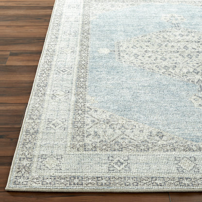 Surya Lila Bolc-2303 Denim, Silver Gray, Seafoam, Medium Gray, Off-White Area Rug