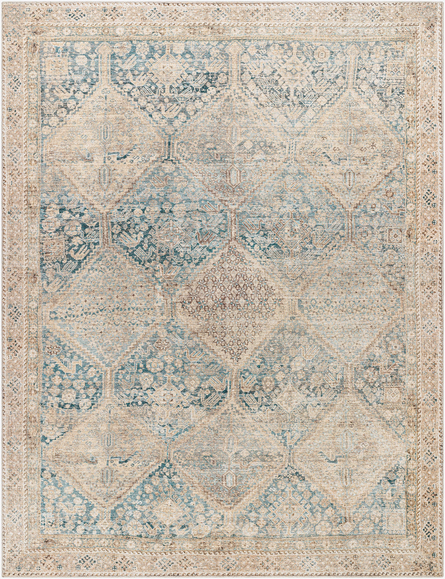 Surya Marlene Bomn-2304 Emerald, Seafoam, Light Green, Light Beige, Light Brown, Grass Green Area Rug