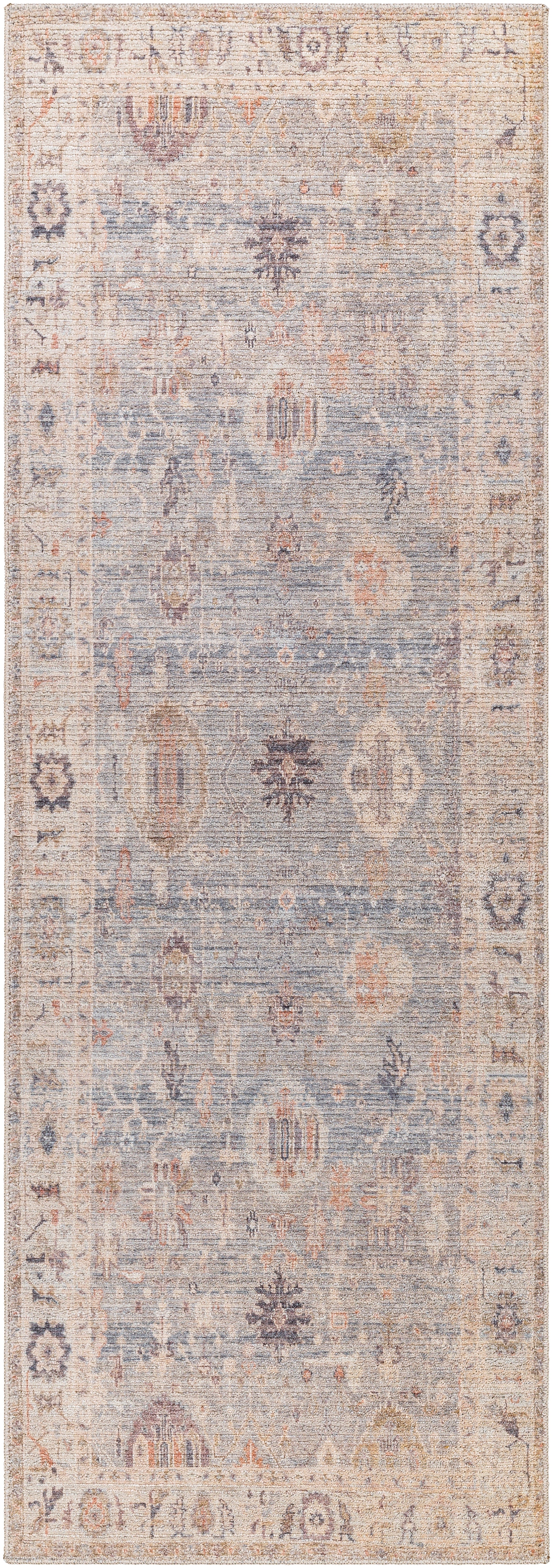 Surya Marlene Bomn-2306 Pale Blue, Dusty Sage, Medium Gray, Charcoal, Mauve, Dusty Coral Area Rug