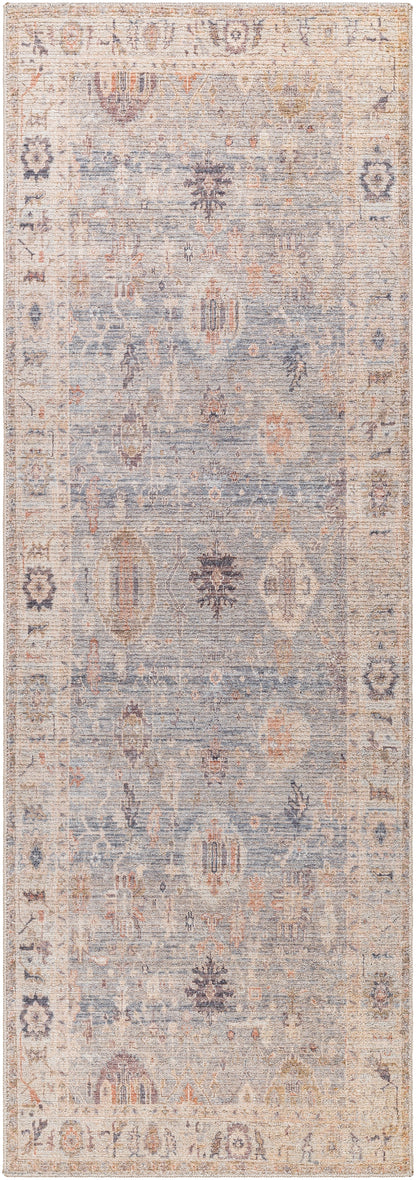 Surya Marlene Bomn-2306 Pale Blue, Dusty Sage, Medium Gray, Charcoal, Mauve, Dusty Coral Area Rug