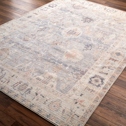 Surya Marlene Bomn-2306 Pale Blue, Dusty Sage, Medium Gray, Charcoal, Mauve, Dusty Coral Area Rug