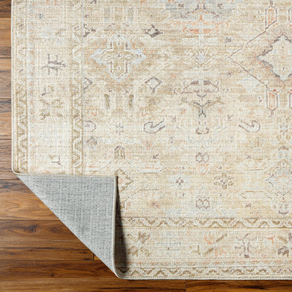 Surya Marlene Bomn-2308 Ivory, Cream, Medium Brown, Dusty Coral, Seafoam, Mustard Area Rug