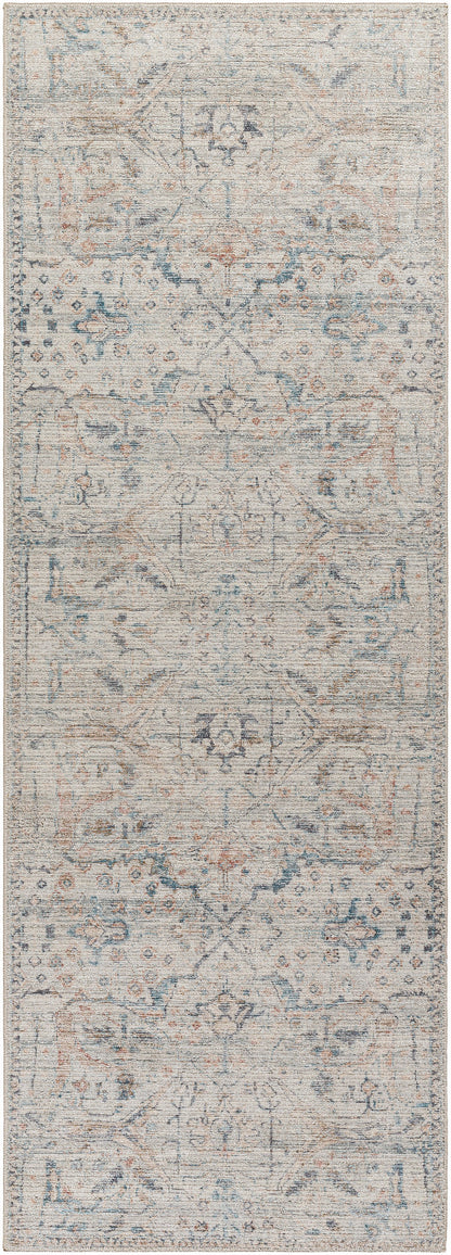 Surya Marlene Bomn-2309 Cream, Pale Blue, Light Blue, Olive, Rust, Black Area Rug