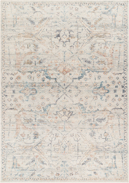 Surya Marlene Bomn-2309 Cream, Pale Blue, Light Blue, Olive, Rust, Black Area Rug