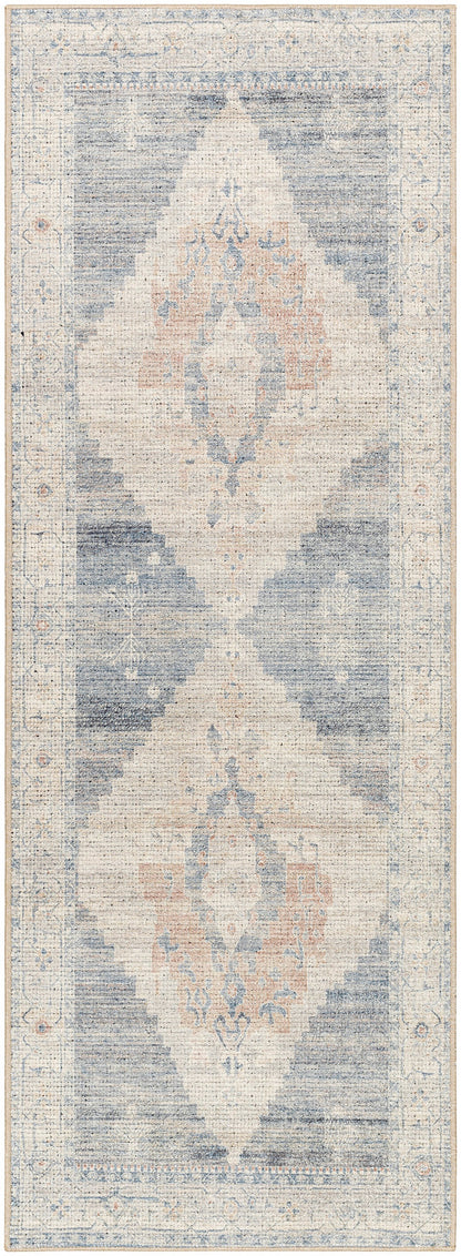 Surya Luca Bonc-2300 Denim, Light Gray, Amber, Medium Brown, Ivory, Medium Gray Area Rug