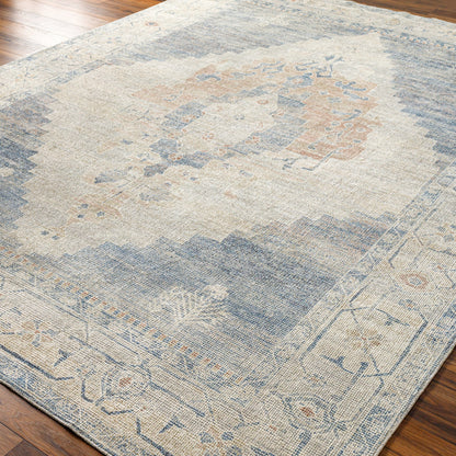 Surya Luca Bonc-2300 Denim, Light Gray, Amber, Medium Brown, Ivory, Medium Gray Area Rug