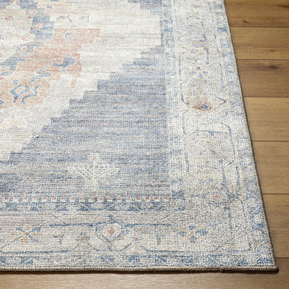 Surya Luca Bonc-2300 Denim, Light Gray, Amber, Medium Brown, Ivory, Medium Gray Area Rug