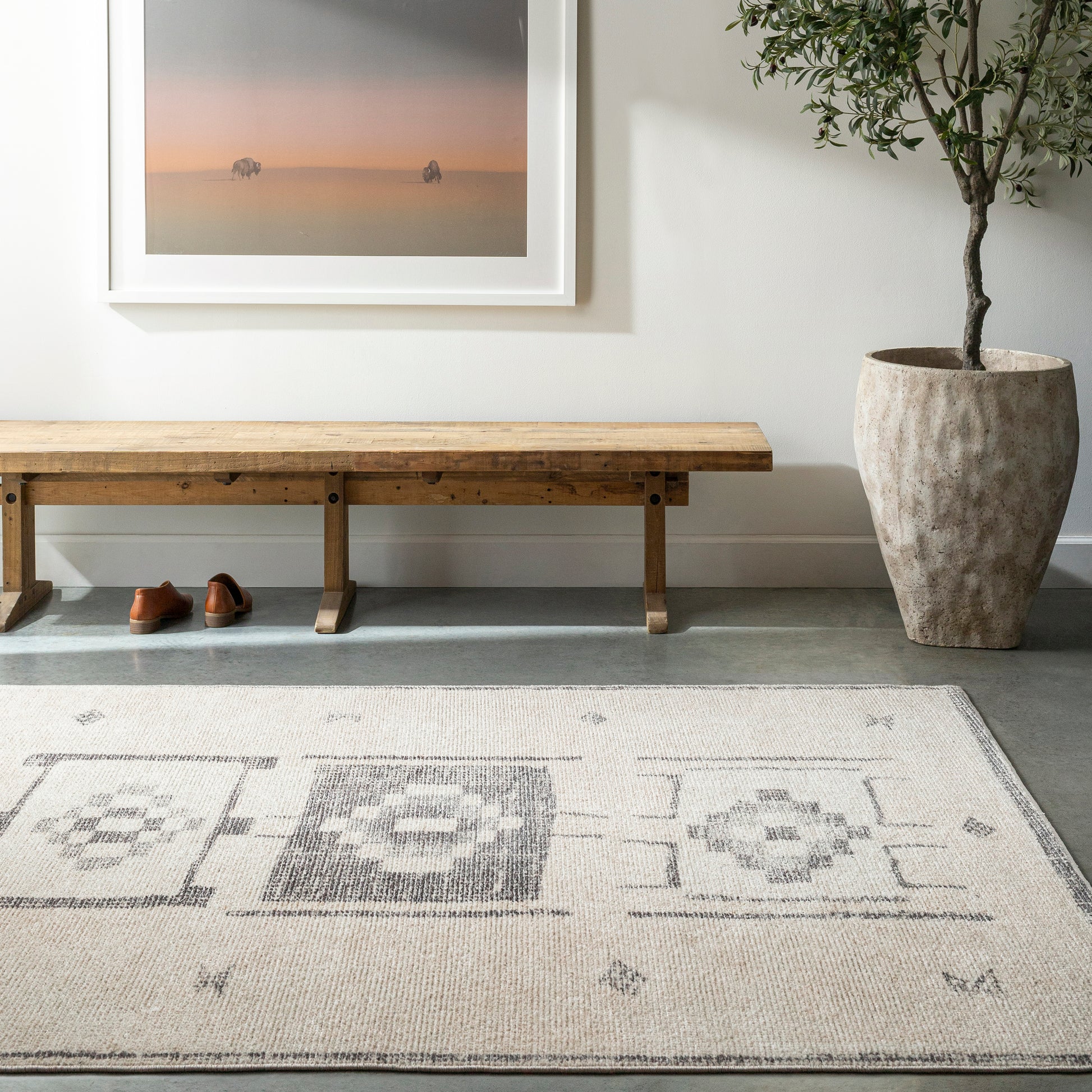 Surya Solana Booc-2302 Ivory, Black, Beige Area Rug