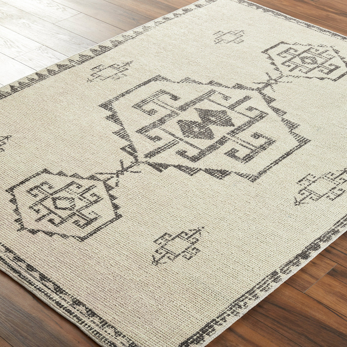 Surya Solana Booc-2303 Ivory, Black, Beige Rug.