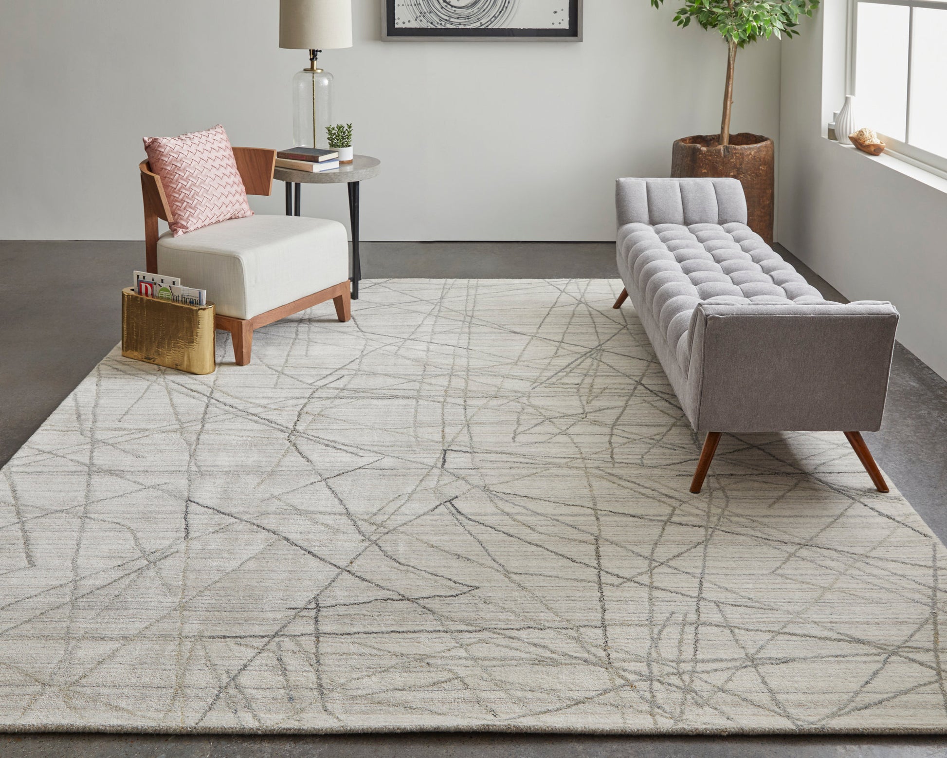 Feizy Whitton Wtn8894F Ivory/Gray Area Rug