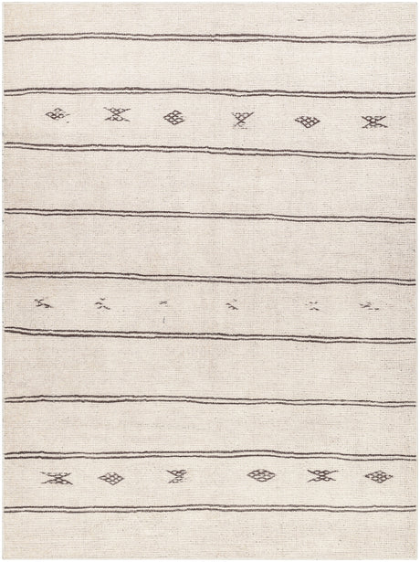 Surya Rivi Borc-2300 Ivory, Black, Medium Brown Rug.