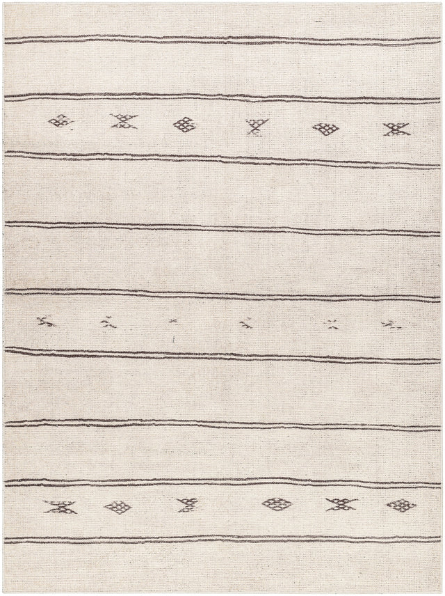 Surya Rivi Borc-2300 Ivory, Black, Medium Brown Rug.