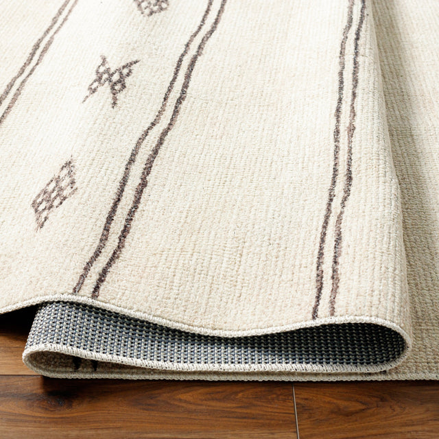 Surya Rivi Borc-2300 Ivory, Black, Medium Brown Rug.